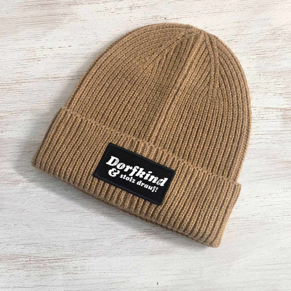 Dorfkind und stolz drauf Strick Beanie