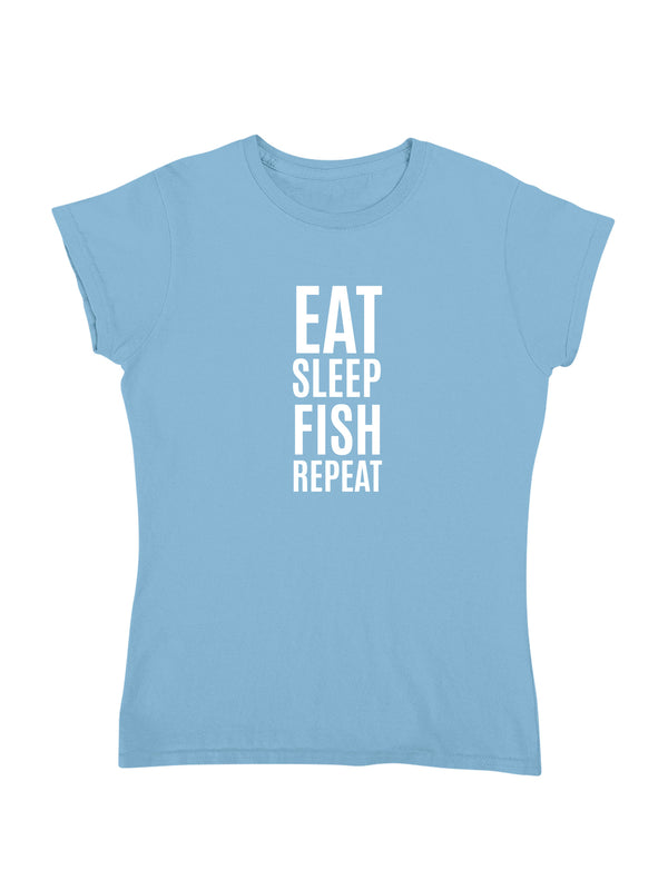 EAT SLEEP FISH REPEAT | Damen T-Shirt