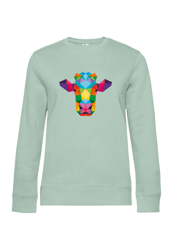 Polygon Kuh | Damen Sweatshirt