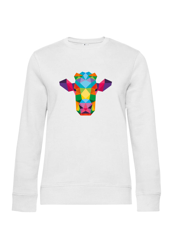 Polygon Kuh | Damen Sweatshirt