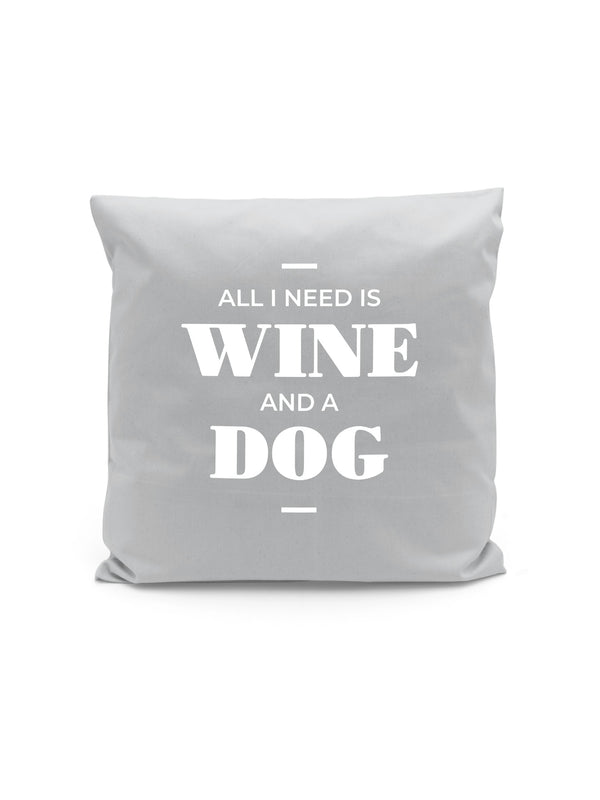 Wine & Dog | Kissen Quadratisch