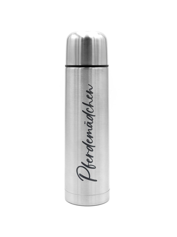 Pferdemädchen | Thermosflasche Silber
