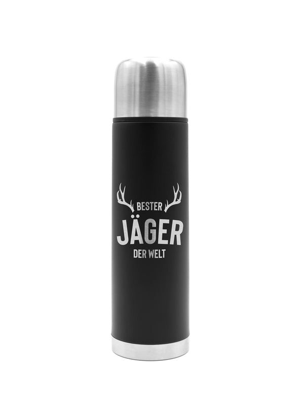 Bester Jäger | Thermosflasche Schwarz
