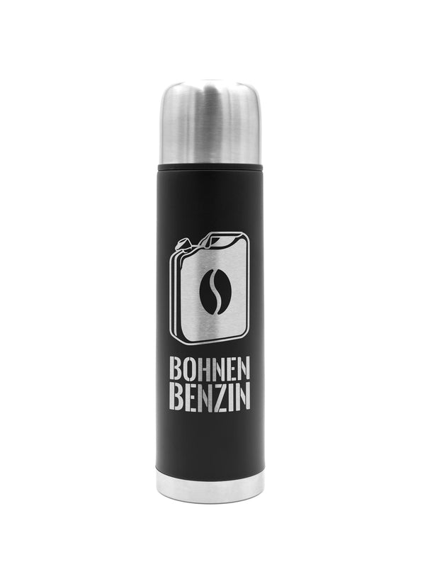 Bohnenbenzin | Thermosflasche Schwarz