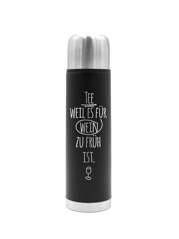 Tee und Wein | Thermosflasche Schwarz