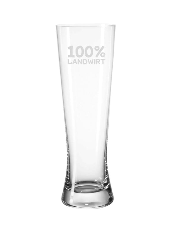 "100% Landwirt" | Bierglas Modern