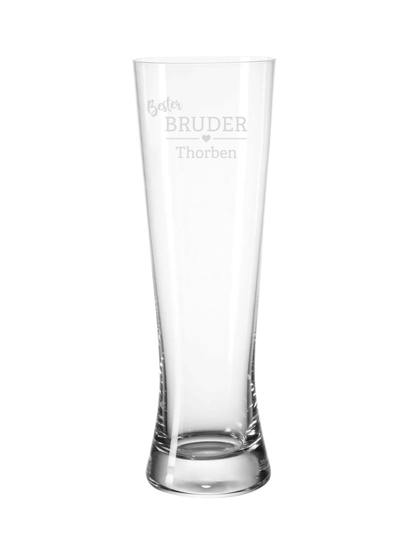 "Bester Bruder - Personalisiert" | Bierglas Modern