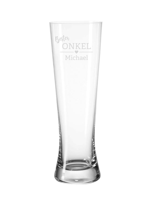 "Bester Onkel - Personalisiert" | Bierglas Modern