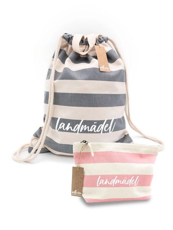 Landmädel | Turnbeutel & Kulturbeutel Set