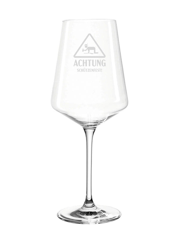 "Achtung Schützenfest" | Weinglas