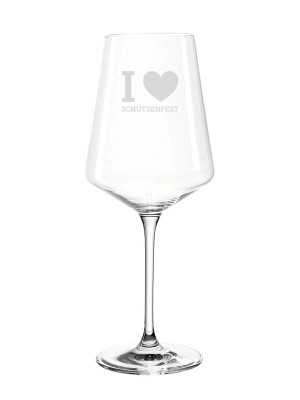 "I Love Schützenfest" | Weinglas